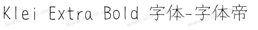 Klei Extra Bold 字体字体转换